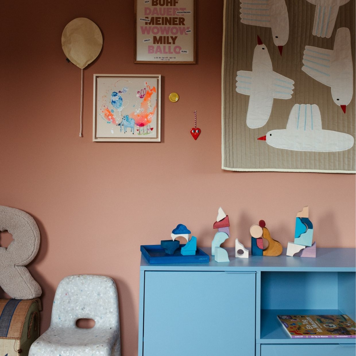 Small Building Set - Wave | Tiny Art Collection | Wooden Building Toy Set