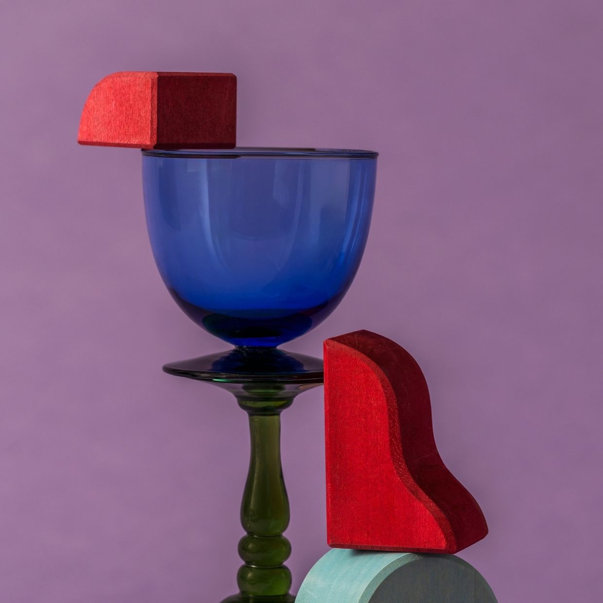 Small Building Set - Wave | Tiny Art Collection | Wooden Building Toy Set