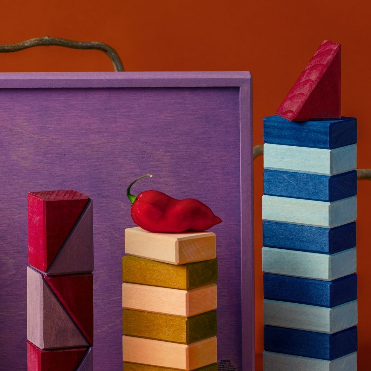 Small Building Set - Rhythm | Tiny Art Collection | Wooden Building Toy Set