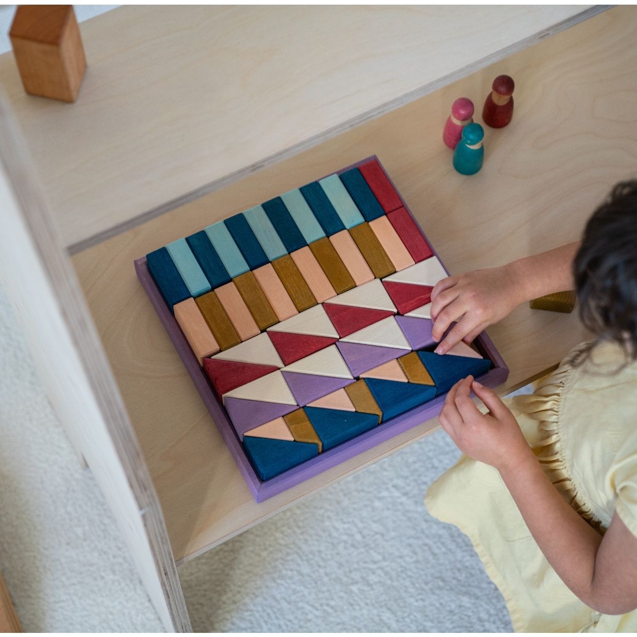 Small Building Set - Rhythm | Tiny Art Collection | Wooden Building Toy Set