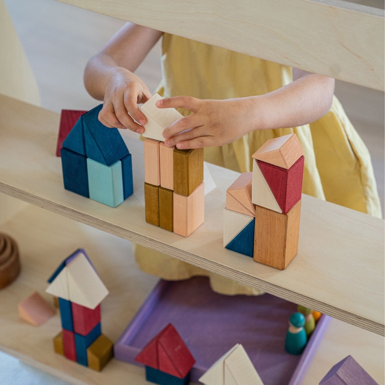 Small Building Set - Rhythm | Tiny Art Collection | Wooden Building Toy Set