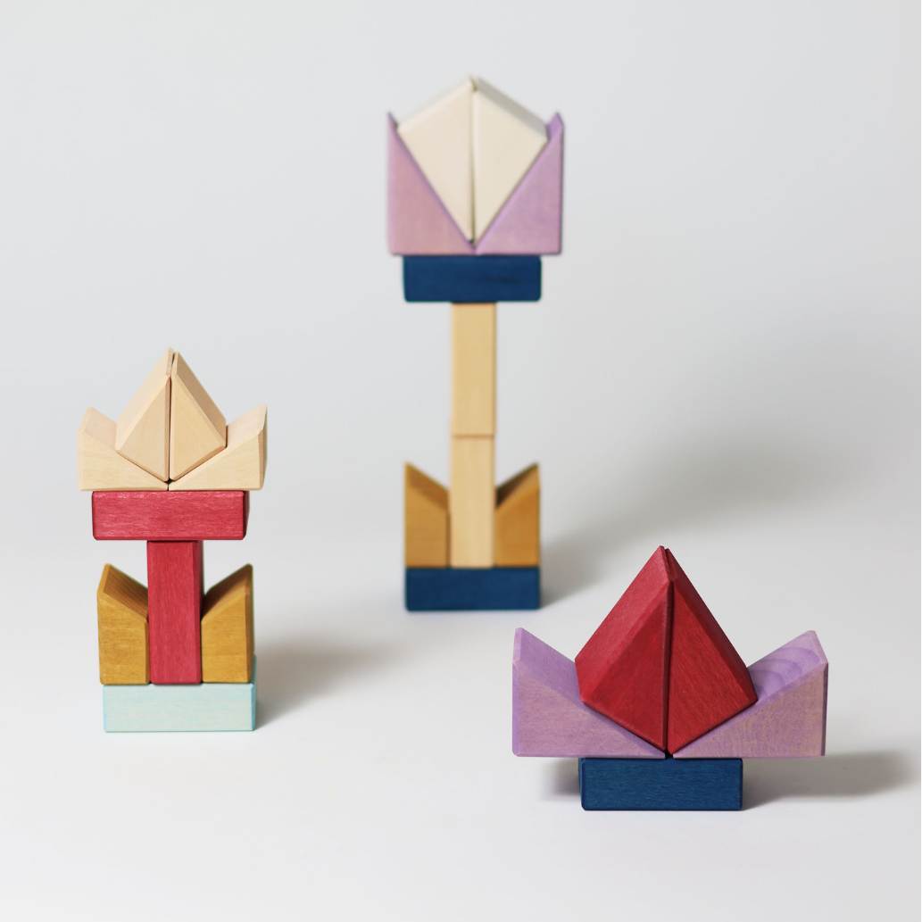 Small Building Set - Rhythm | Tiny Art Collection | Wooden Building Toy Set