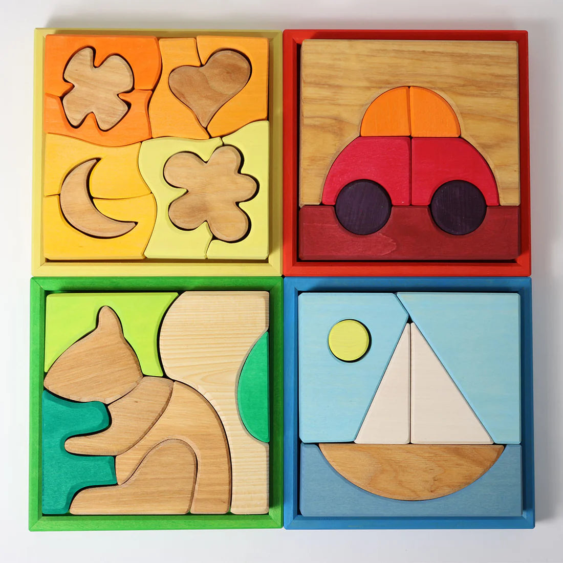 Building Set Red | Wooden Puzzle & Building Set