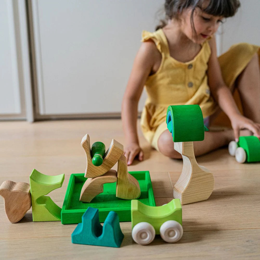 Building Set Green | Wooden Puzzle & Building Set