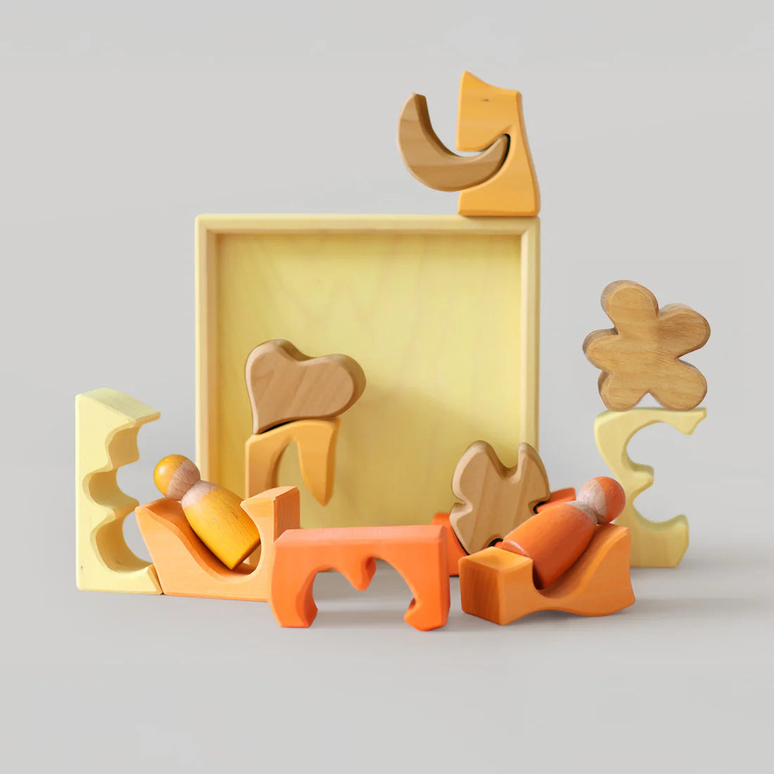 Building Set Yellow | Wooden Puzzle & Building Set