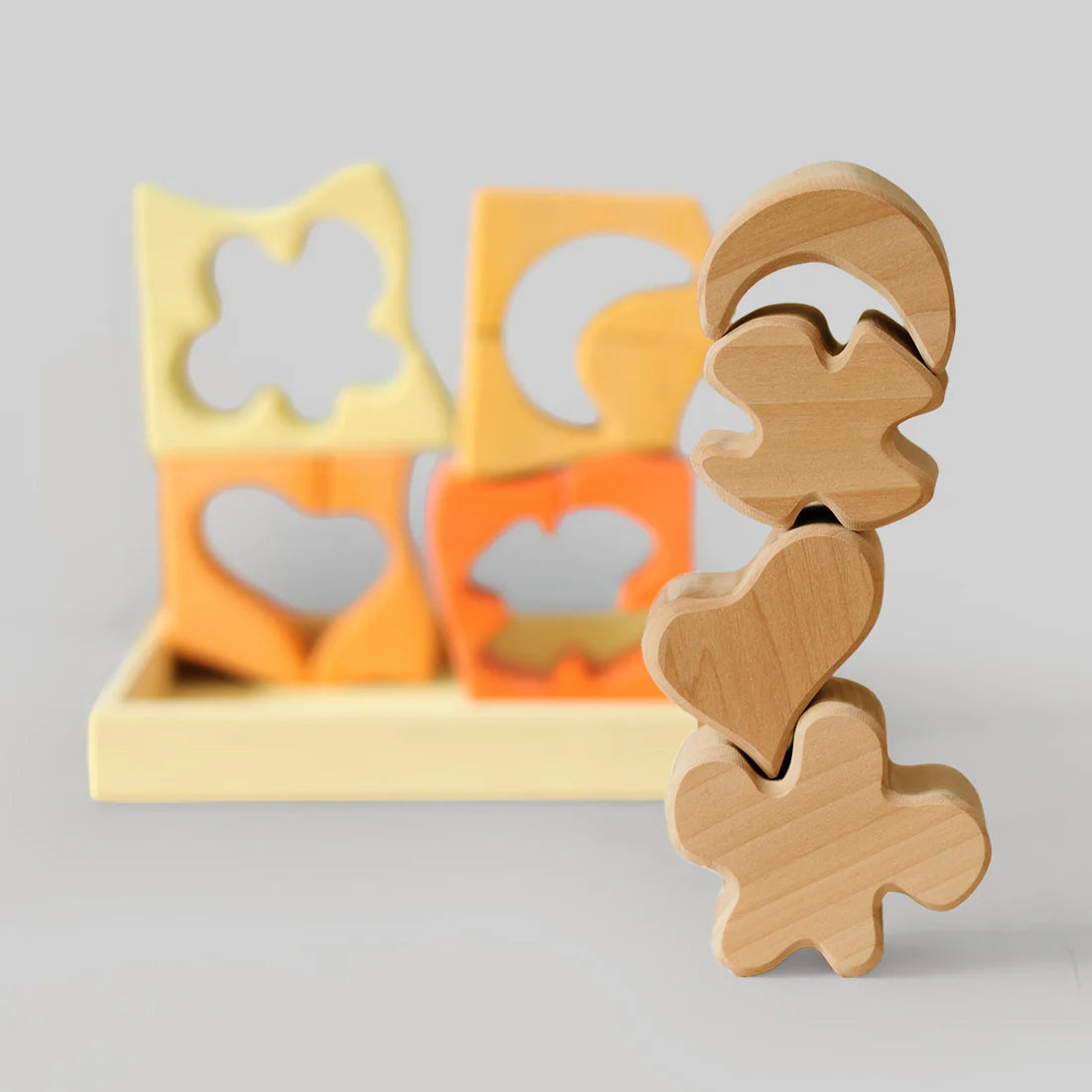 Building Set Yellow | Wooden Puzzle & Building Set