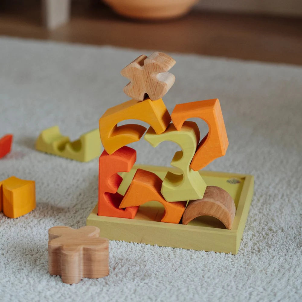 Building Set Yellow | Wooden Puzzle & Building Set