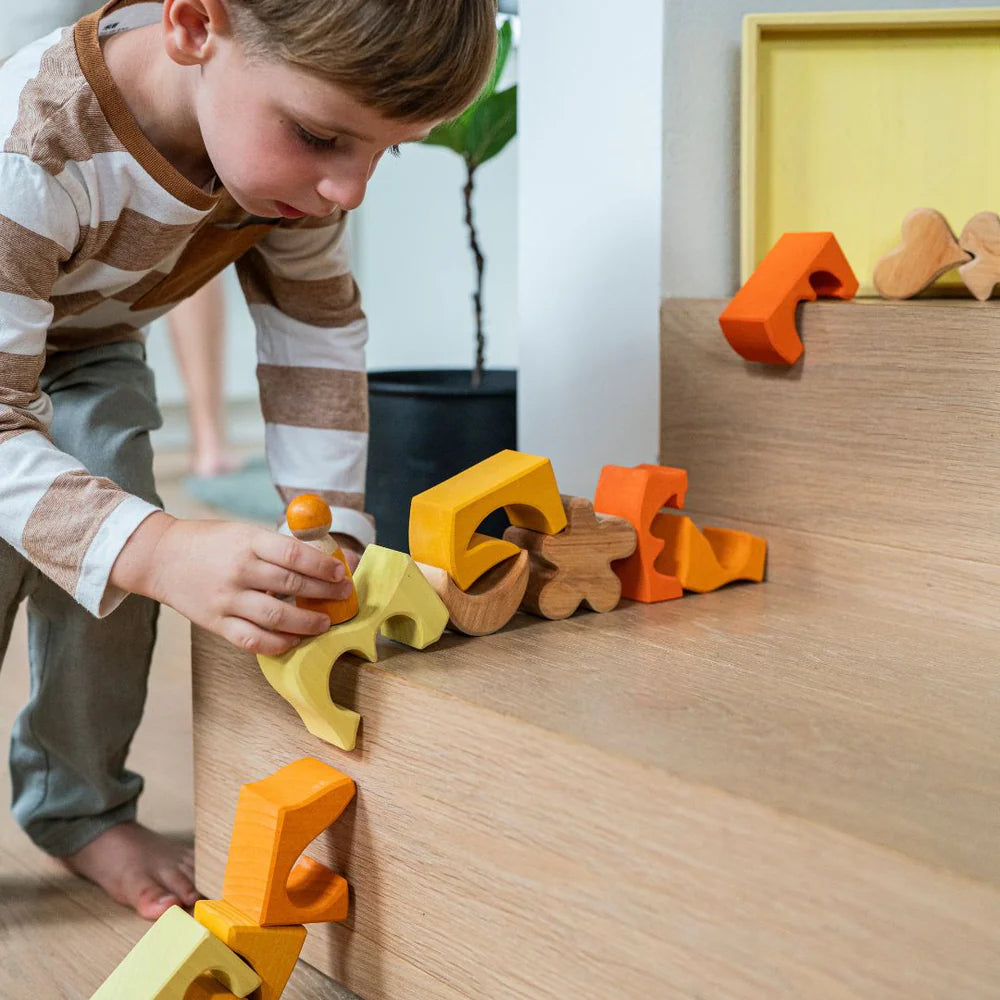 Building Set Yellow | Wooden Puzzle & Building Set