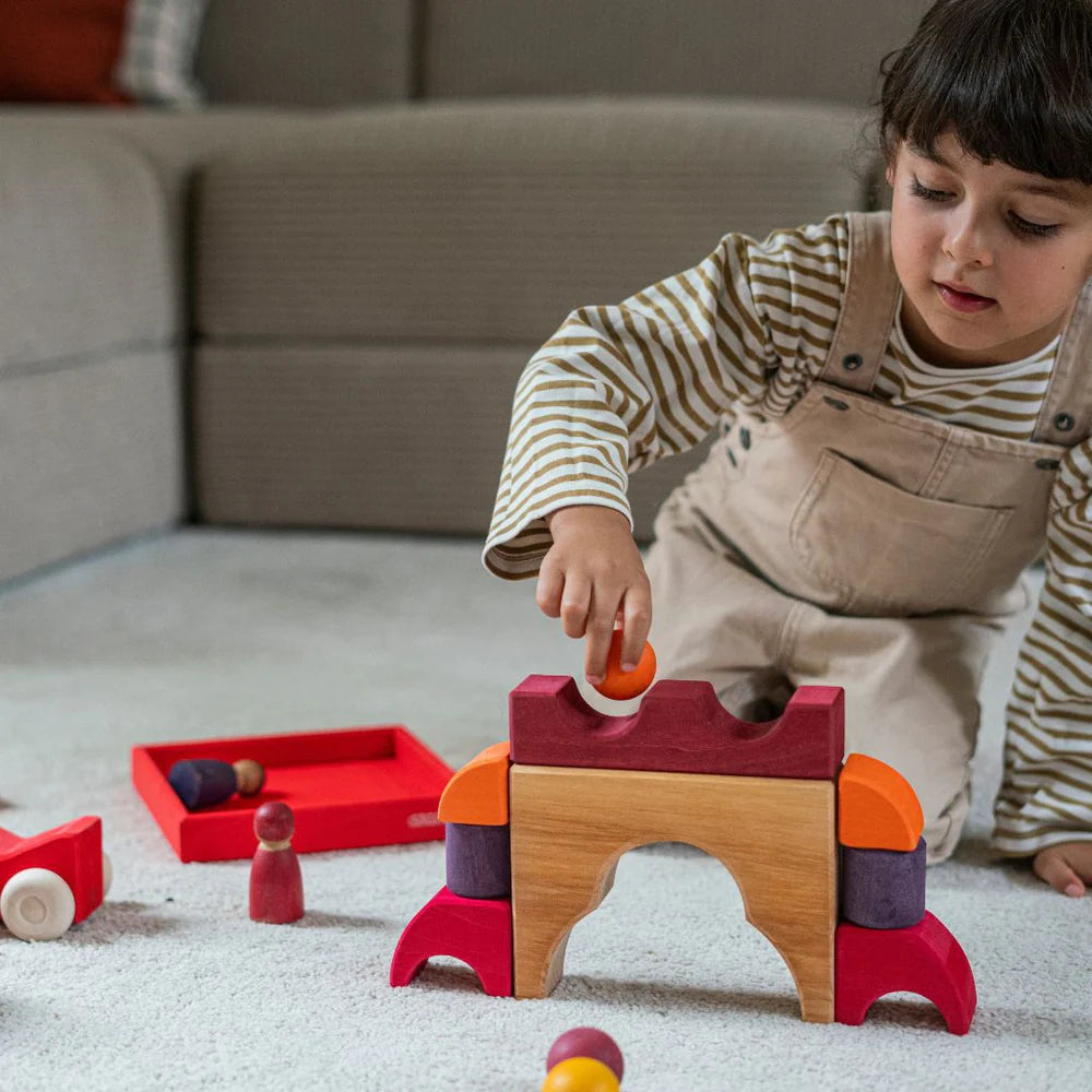 Building Set Red | Wooden Puzzle & Building Set
