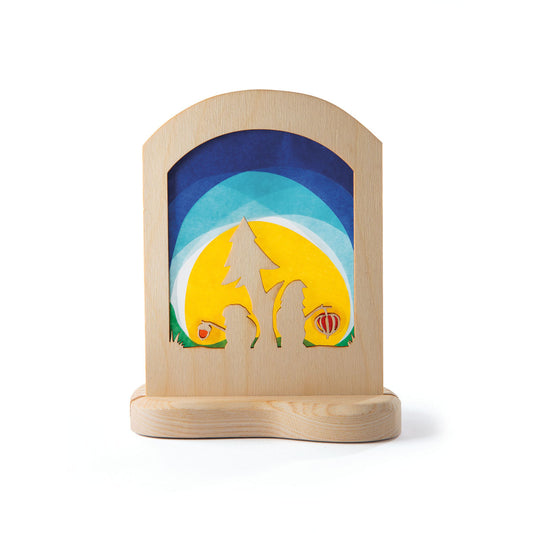 Colour Silhouette Lantern Dwarfs | Wooden Home & Seasonal Decoration