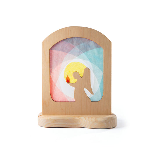 Colour Silhouette Guardian Angel | Wooden Home & Seasonal Decoration