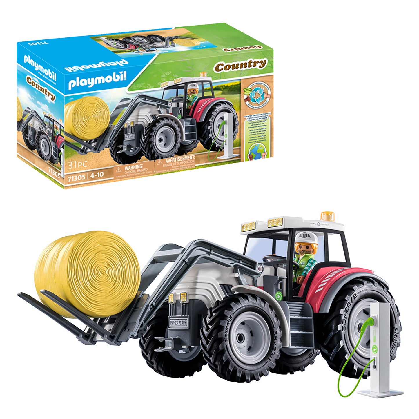 Large Electric Tractor | Country | Eco-Plastic | Open-Ended Play For Kids