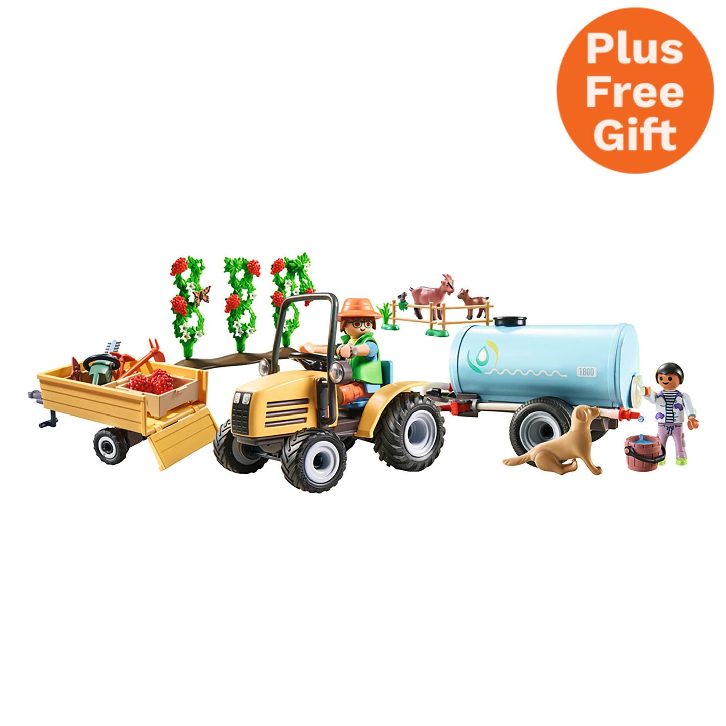 Tractor with Trailer and Water Tank | Country | Eco-Plastic | 4 - 11 Years