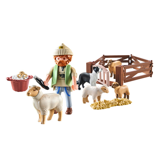 Young Shepherd with Flock of Sheep | Country | Eco-Plastic | Open-Ended Play For Kids