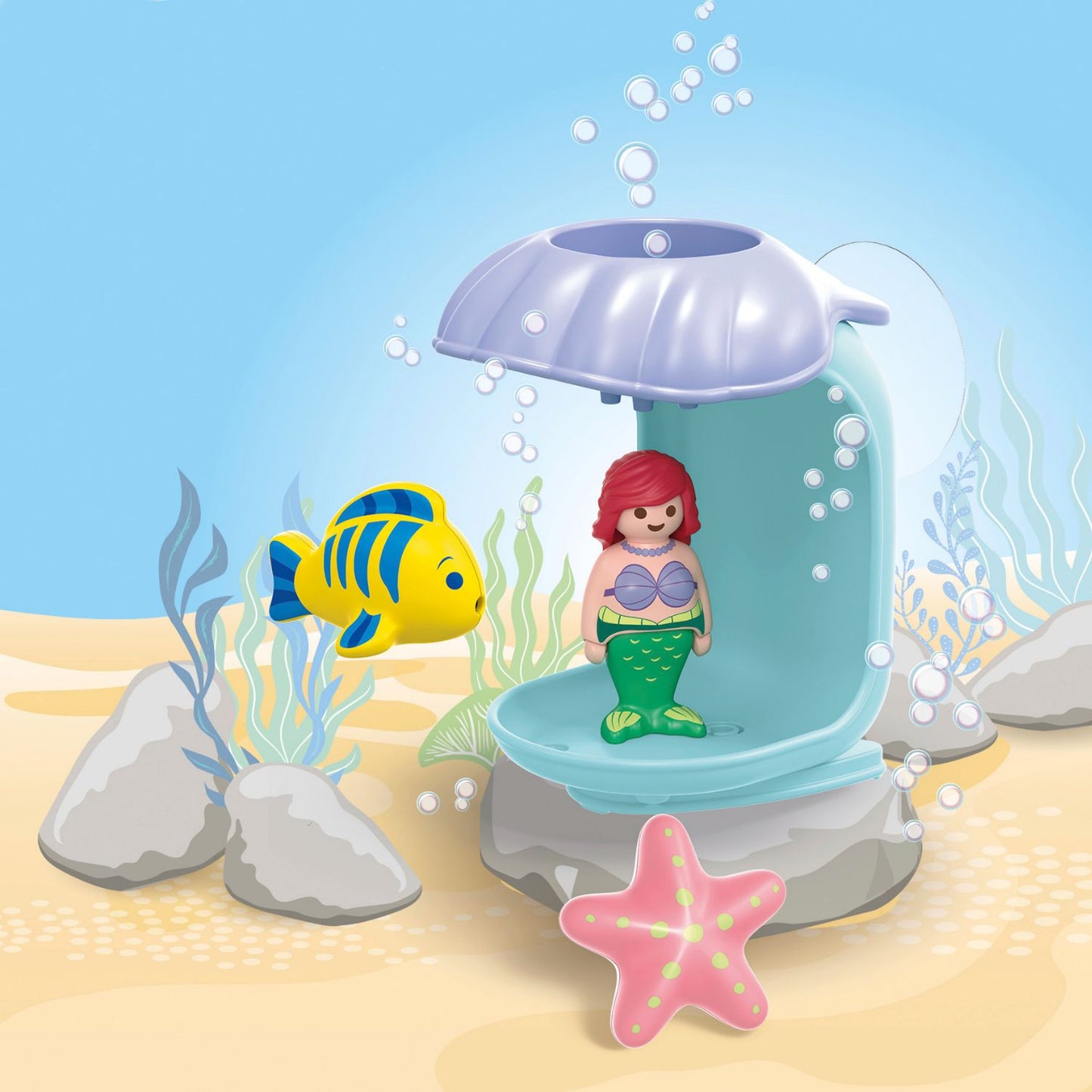 Ariel's Shell Shower | Junior Aqua & Disney | Bath Toys | Eco-Plastic | 1 - 4 Years