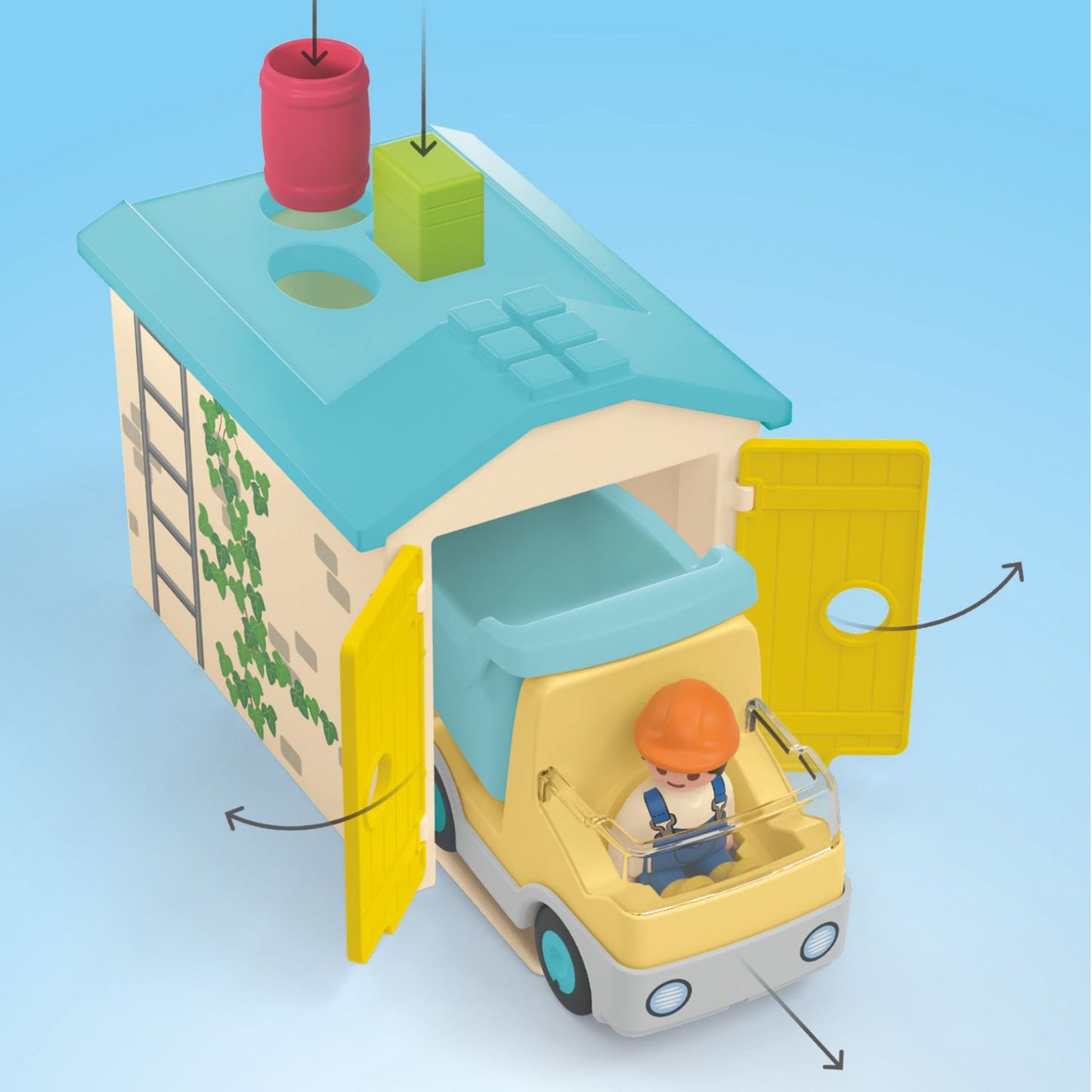 Construction Truck with Sorting Garage | Junior | Eco-Plastic | 1 - 4 Years