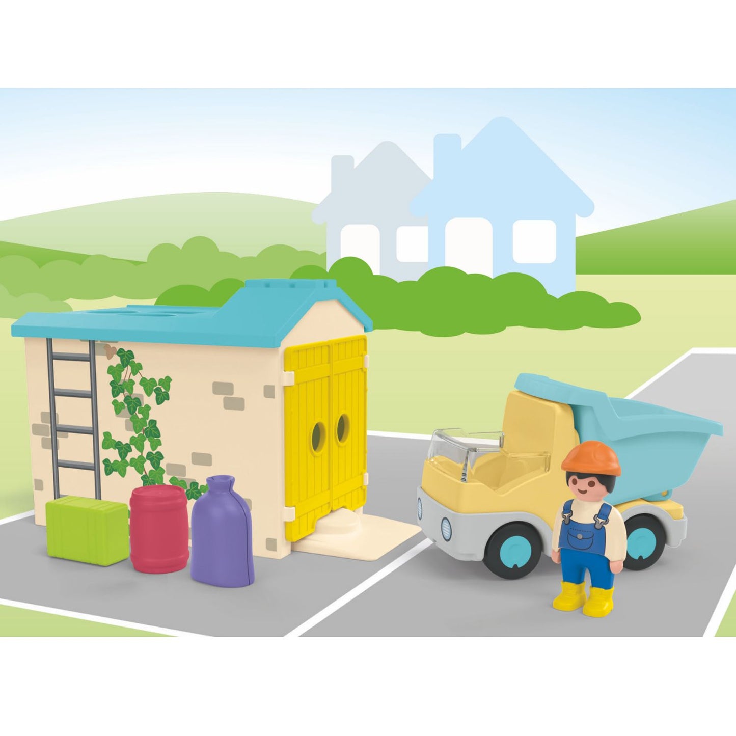 Construction Truck with Sorting Garage | Junior | Eco-Plastic | 1 - 4 Years