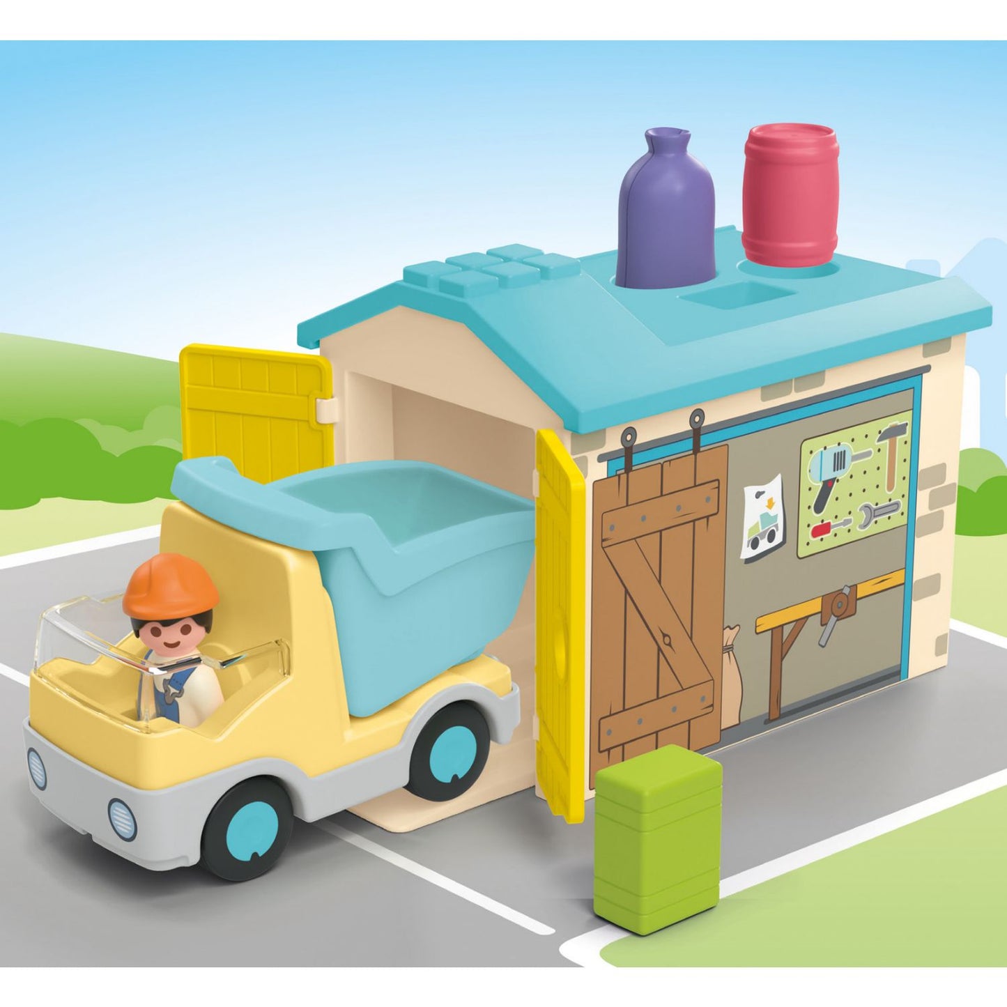 Construction Truck with Sorting Garage | Junior | Eco-Plastic | 1 - 4 Years