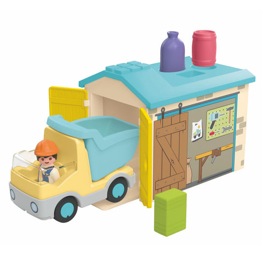 Construction Truck with Sorting Garage | Junior | Eco-Plastic | 1 - 4 Years