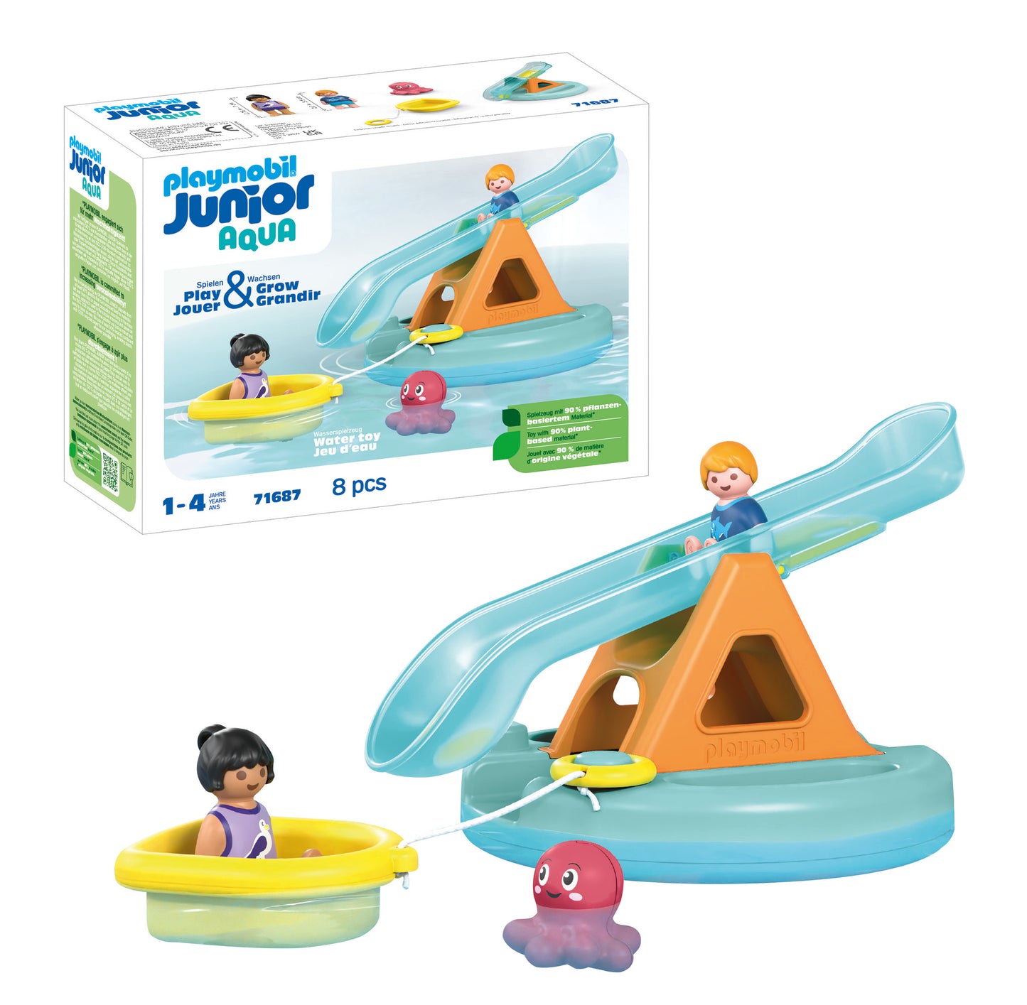 Water Seesaw with Boat | Junior Aqua | Bath Toys | Eco-Plastic | 1 - 4 Years