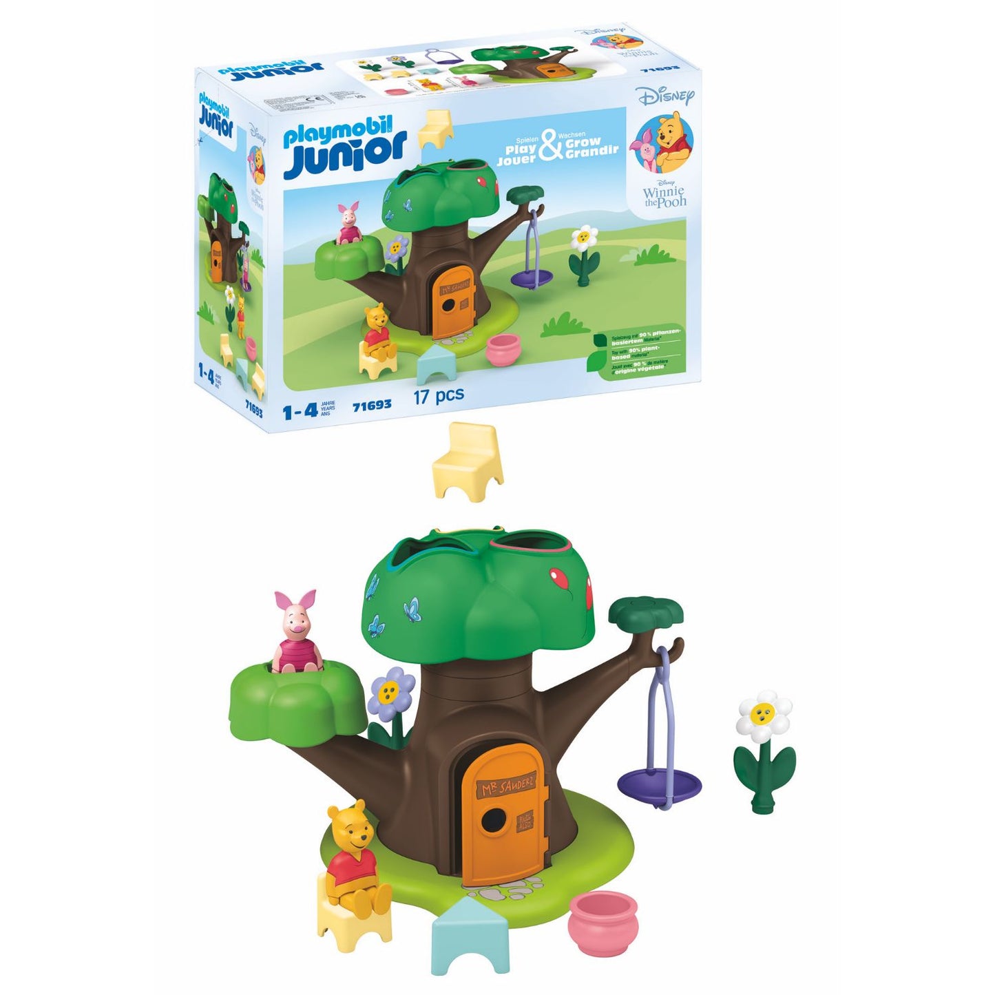 Winnie the Pooh & Piglet's Tree House | Junior & Disney | Eco-Plastic | 1 - 4 Years