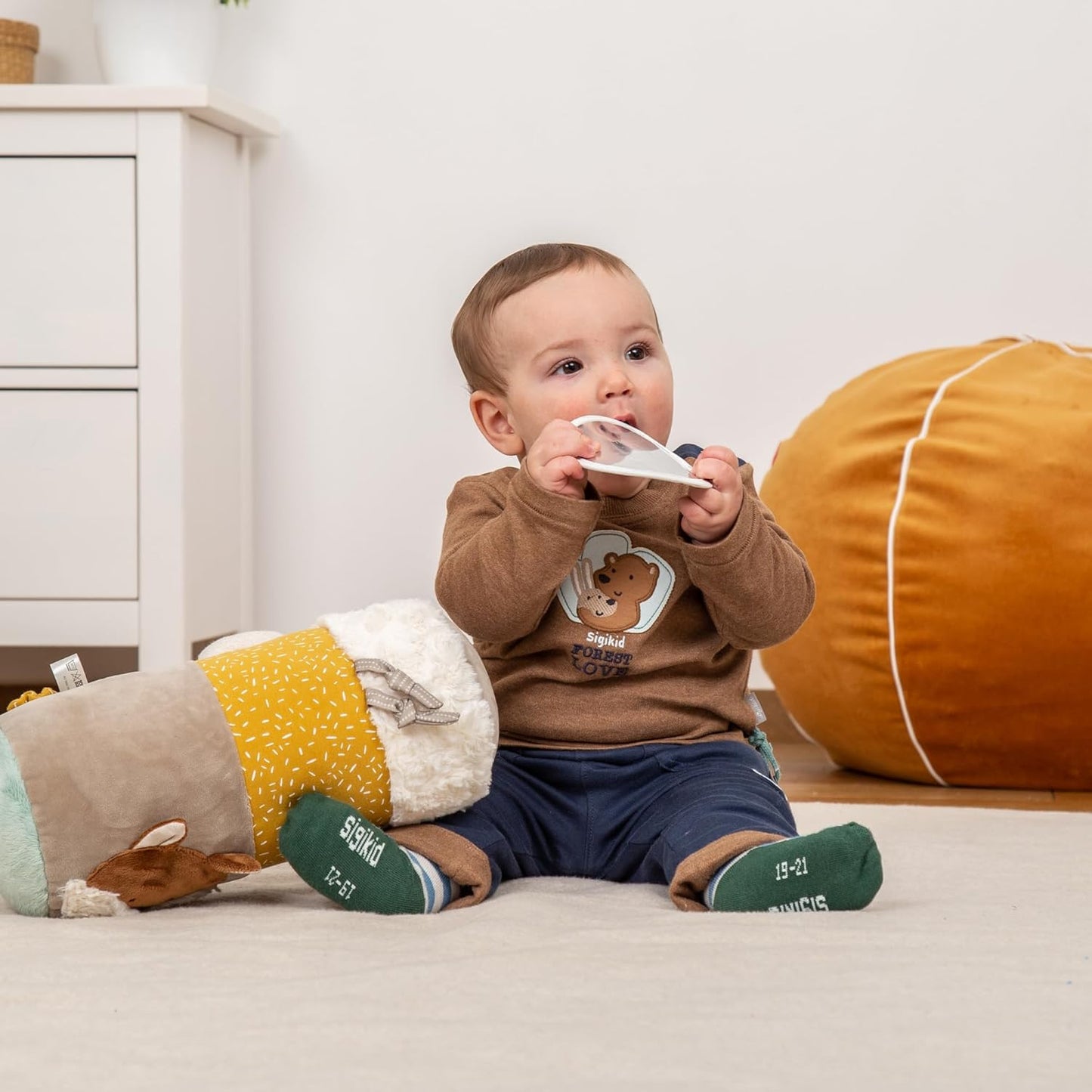 Fox Tummy Time Roller | Baby Activity Toy | Baby’s First Soft Toy