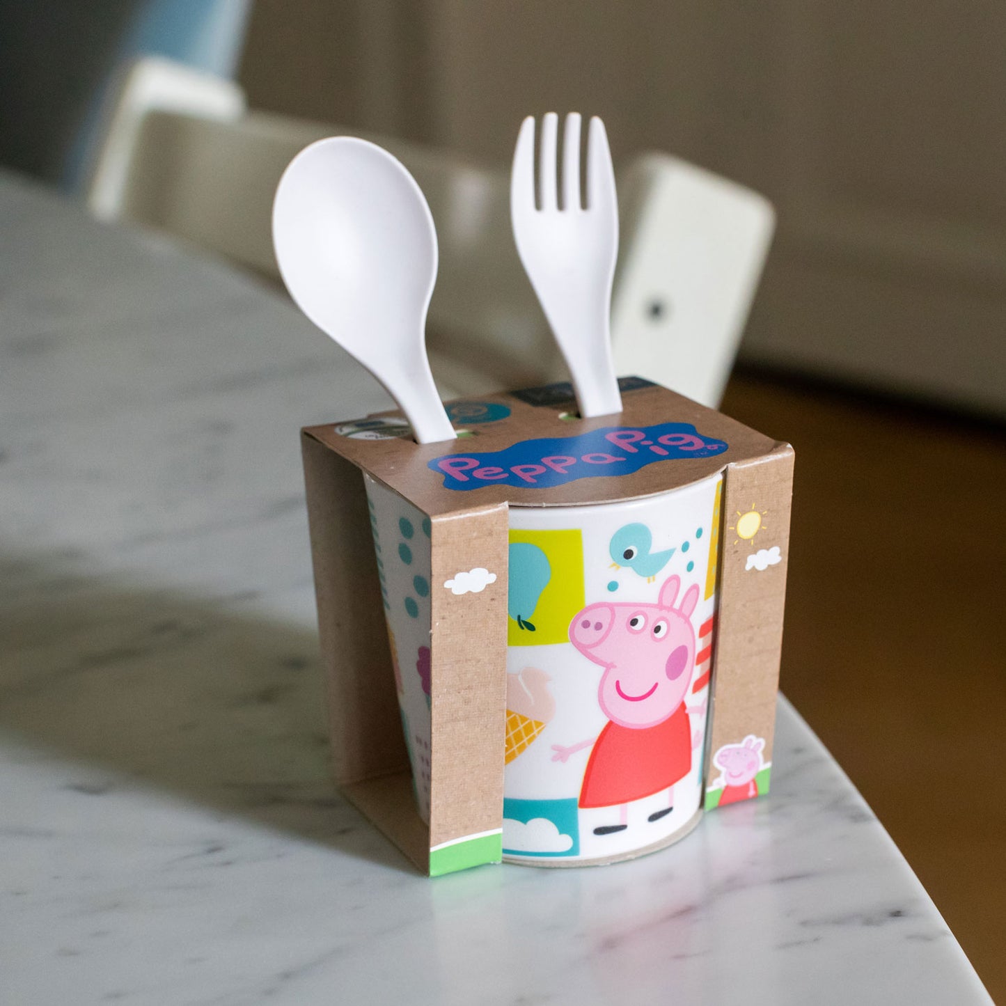 Peppa Pig | Easy Eater Kids Cup + Cutlery Set | Organic Bio-Circular | Made in Germany