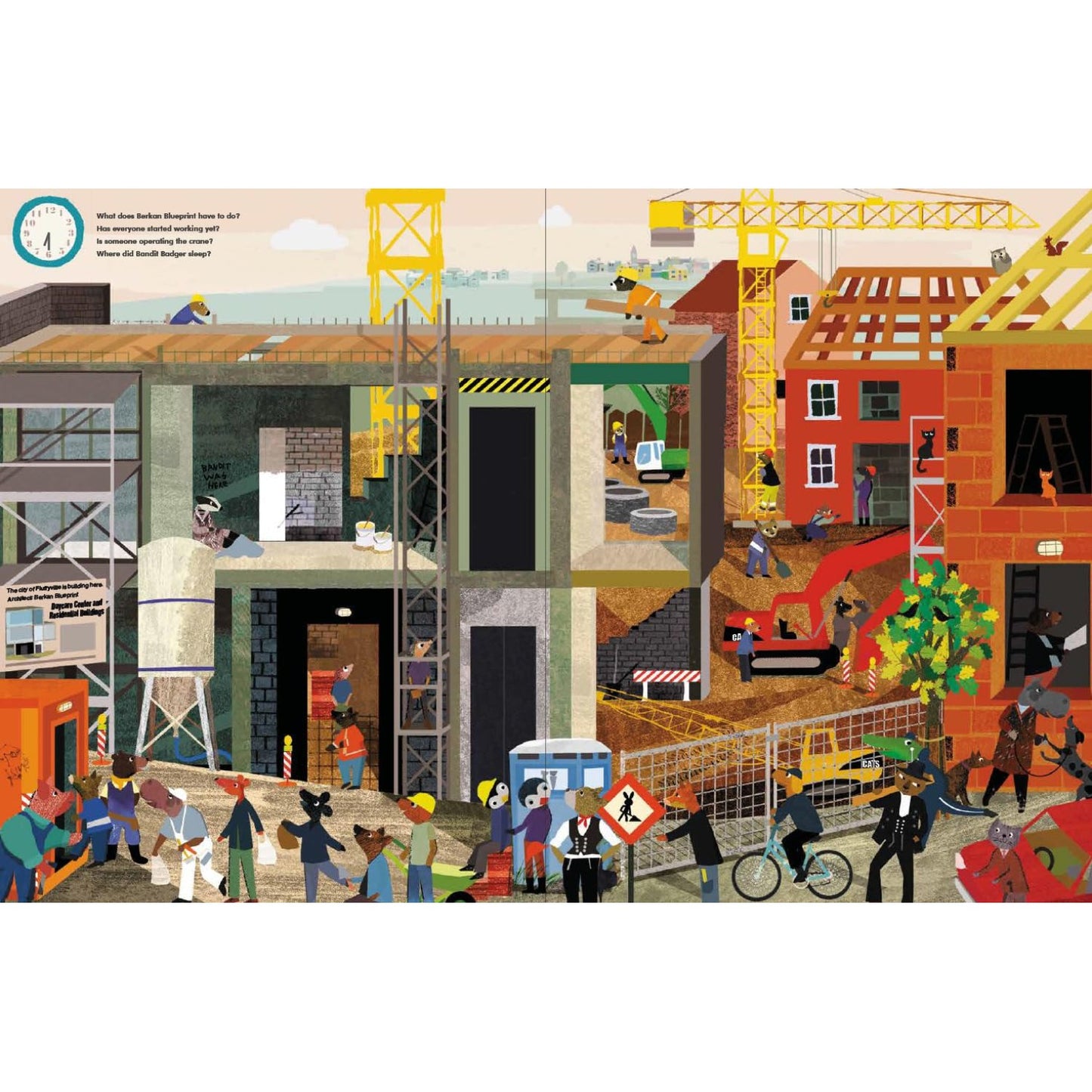 A Day on Fluffyville Construction Site: A Look-And-Find-Book | Board Book | Children’s Book