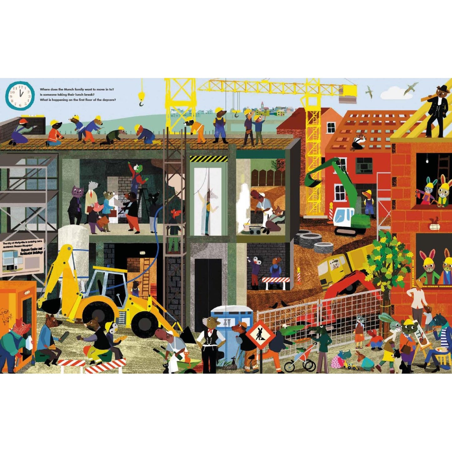 A Day on Fluffyville Construction Site: A Look-And-Find-Book | Board Book | Children’s Book