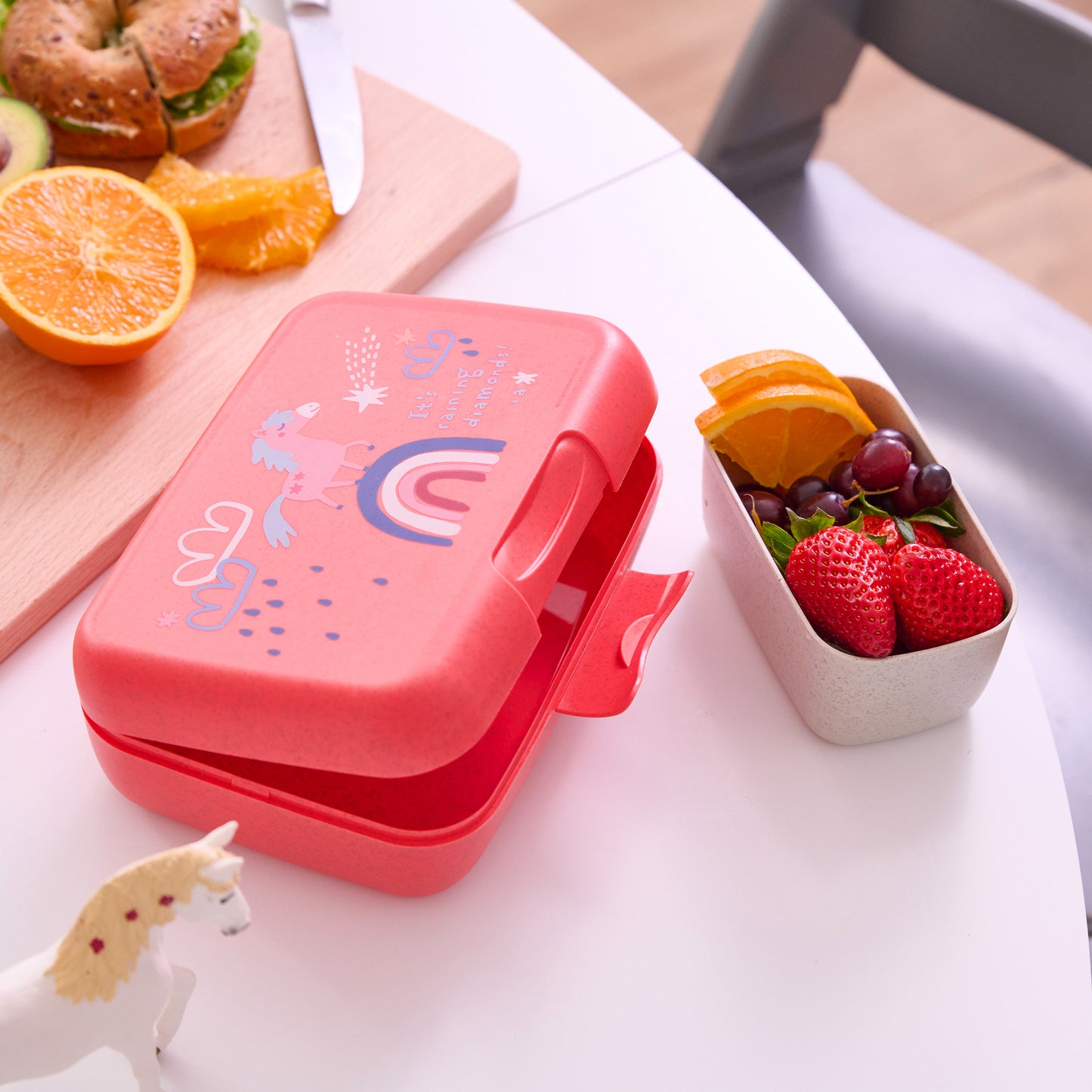 Dreams | Kids Lunch Box - Organic Coral Red | Organic Bio-Circular | Made in Germany