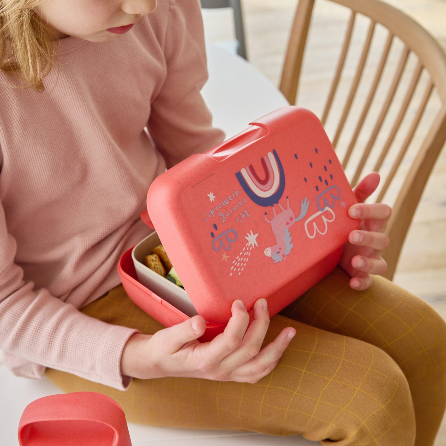Dreams | Kids Lunch Box - Organic Coral Red | Organic Bio-Circular | Made in Germany