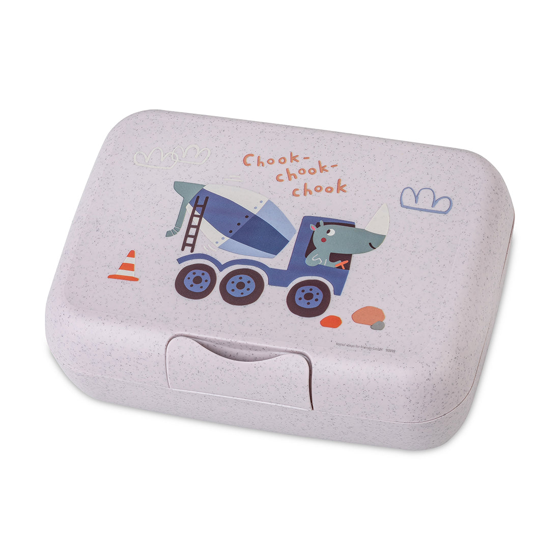 Trucks | Kids Lunch Box - Organic Purple Grey | Organic Bio-Circular | Made in Germany