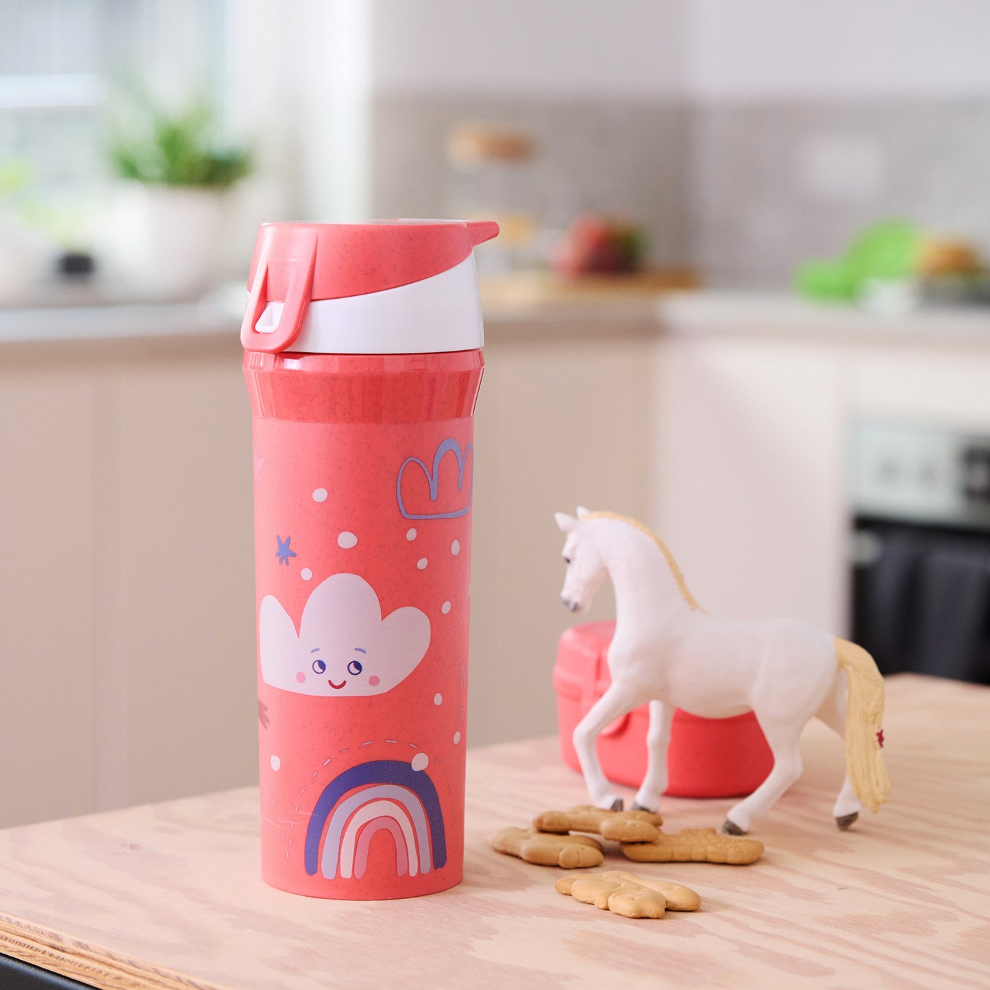 Dreams | Kids Water Bottle - Organic Coral Red | 500 ml | Organic Bio-Circular | Made in Germany