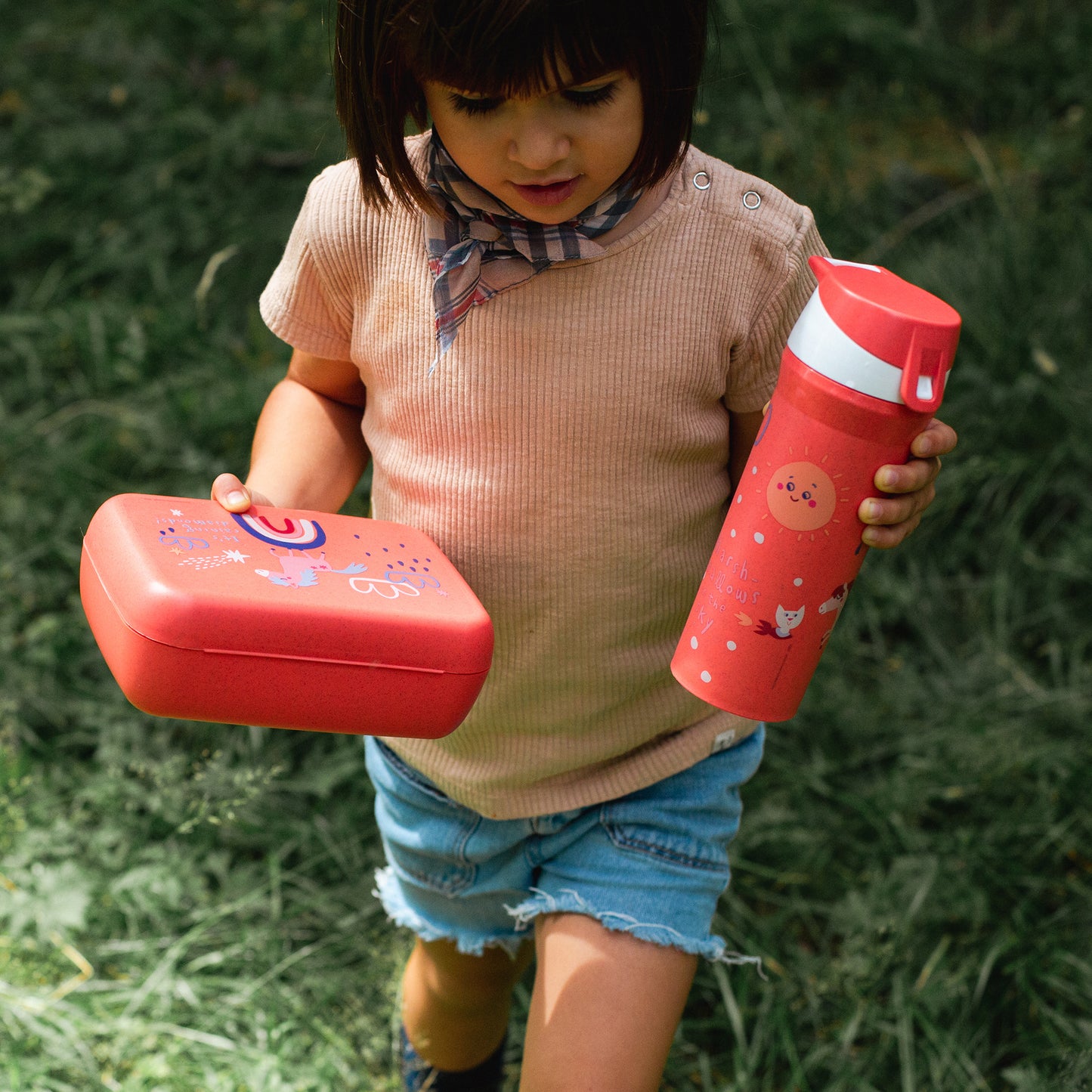 Dreams | Kids Water Bottle - Organic Coral Red | 500 ml | Organic Bio-Circular | Made in Germany