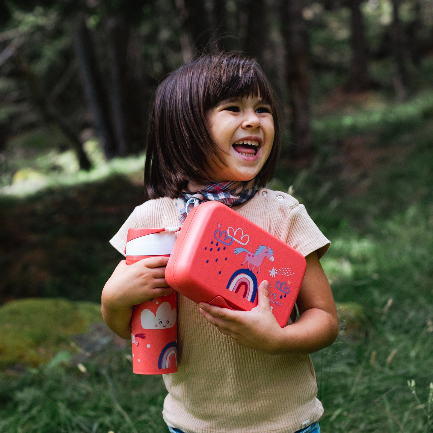 Dreams | Kids Water Bottle - Organic Coral Red | 500 ml | Organic Bio-Circular | Made in Germany