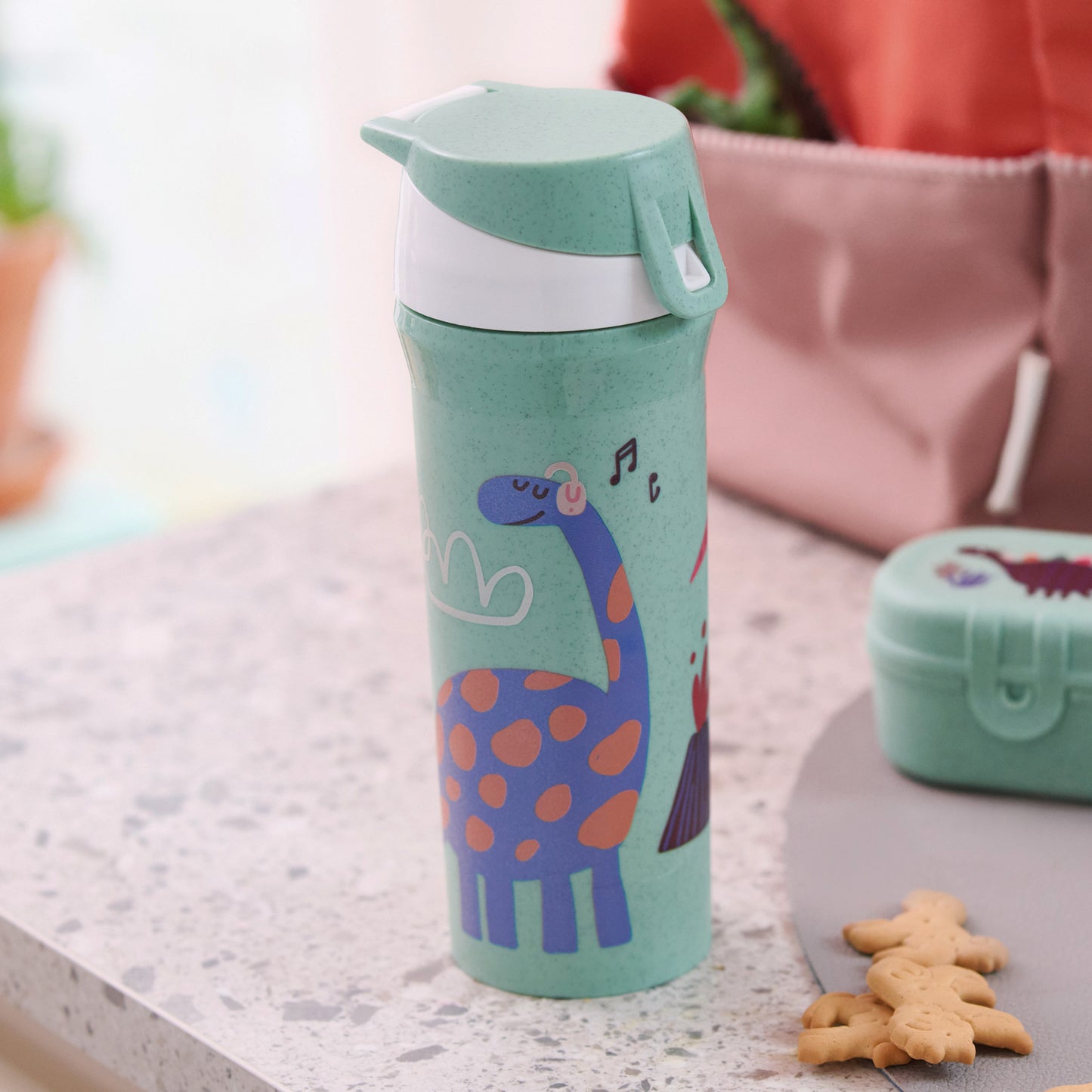 Rex | Kids Water Bottle - Organic Sage Green | 500 ml | Organic Bio-Circular | Made in Germany