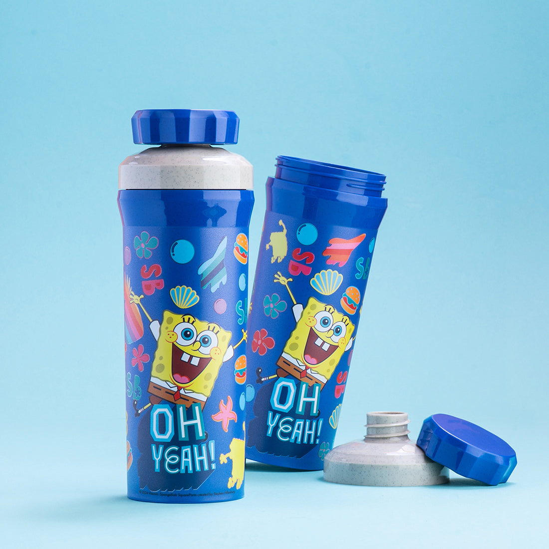 Spongebob Squarepants | Kids Water Bottle - Space Blue | 500 ml | Organic Bio-Circular | Made in Germany