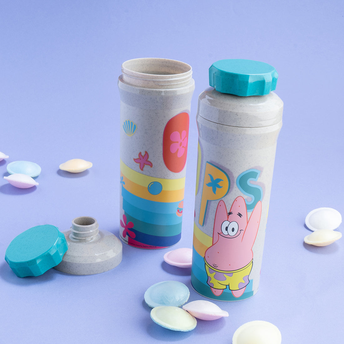 Spongebob Patrick | Kids Water Bottle - Organic Sand | 500 ml | Organic Bio-Circular | Made in Germany
