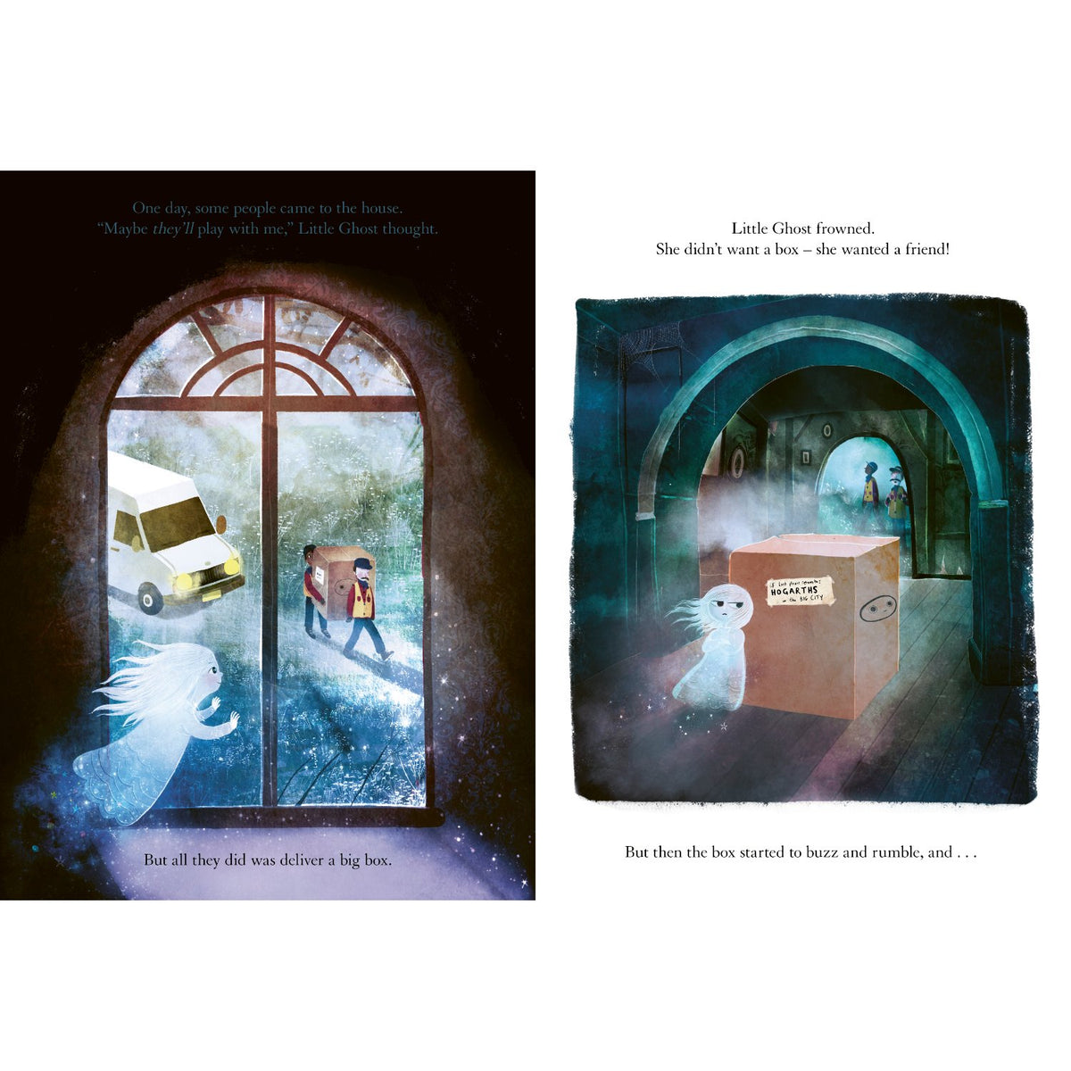 Sample pages (3) from 'Little Ghost and the Robot' by David Litchfield - preschool hardcover
