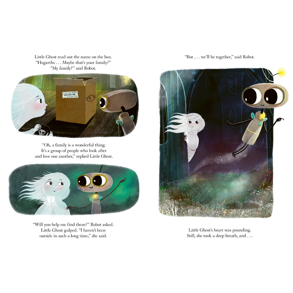 Sample pages (5) from 'Little Ghost and the Robot' by David Litchfield - preschool hardcover