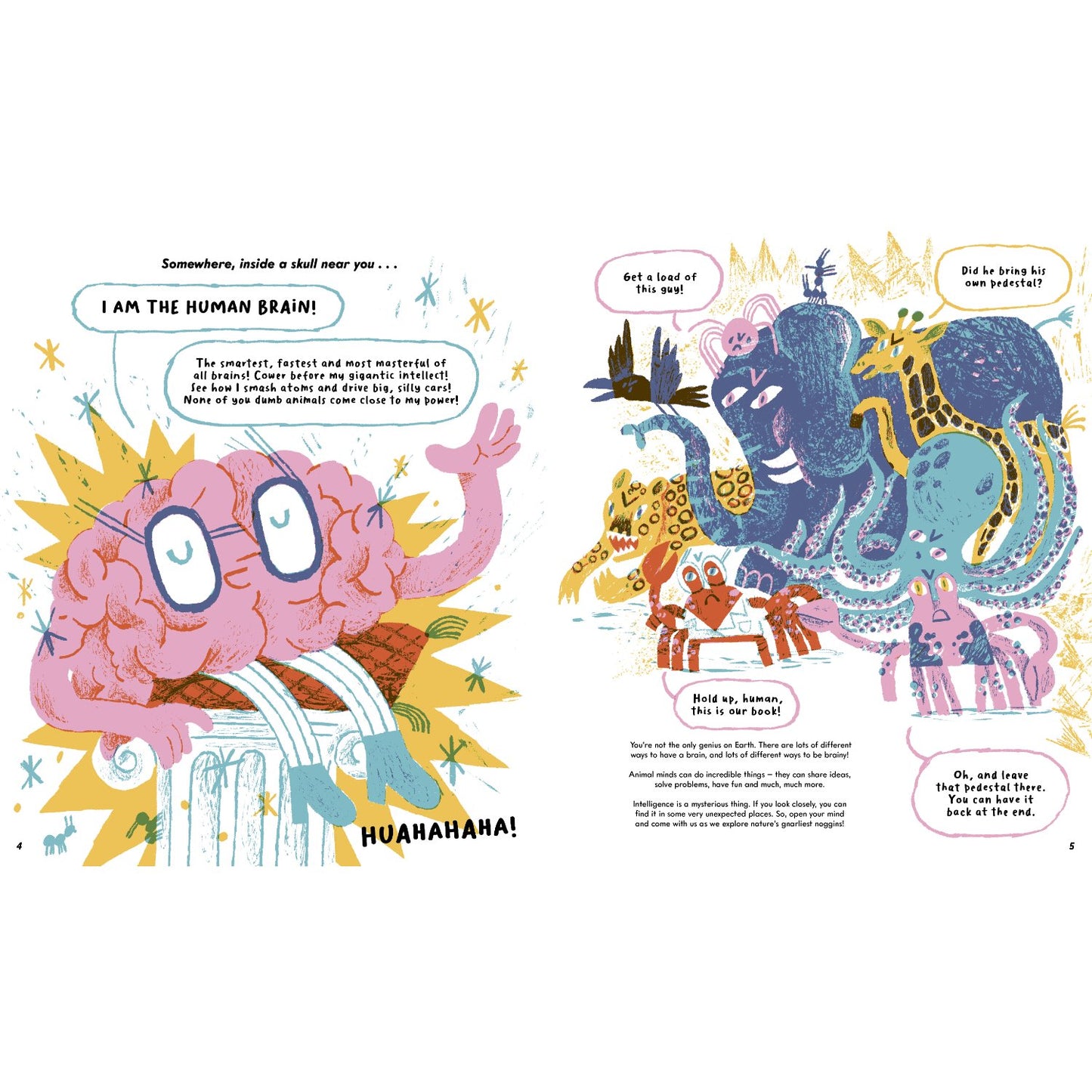 No-Brainer Brain Explainer - How Animals Think, from Humans to Birdbrains | Hardcover | Children's Book on Space & Science