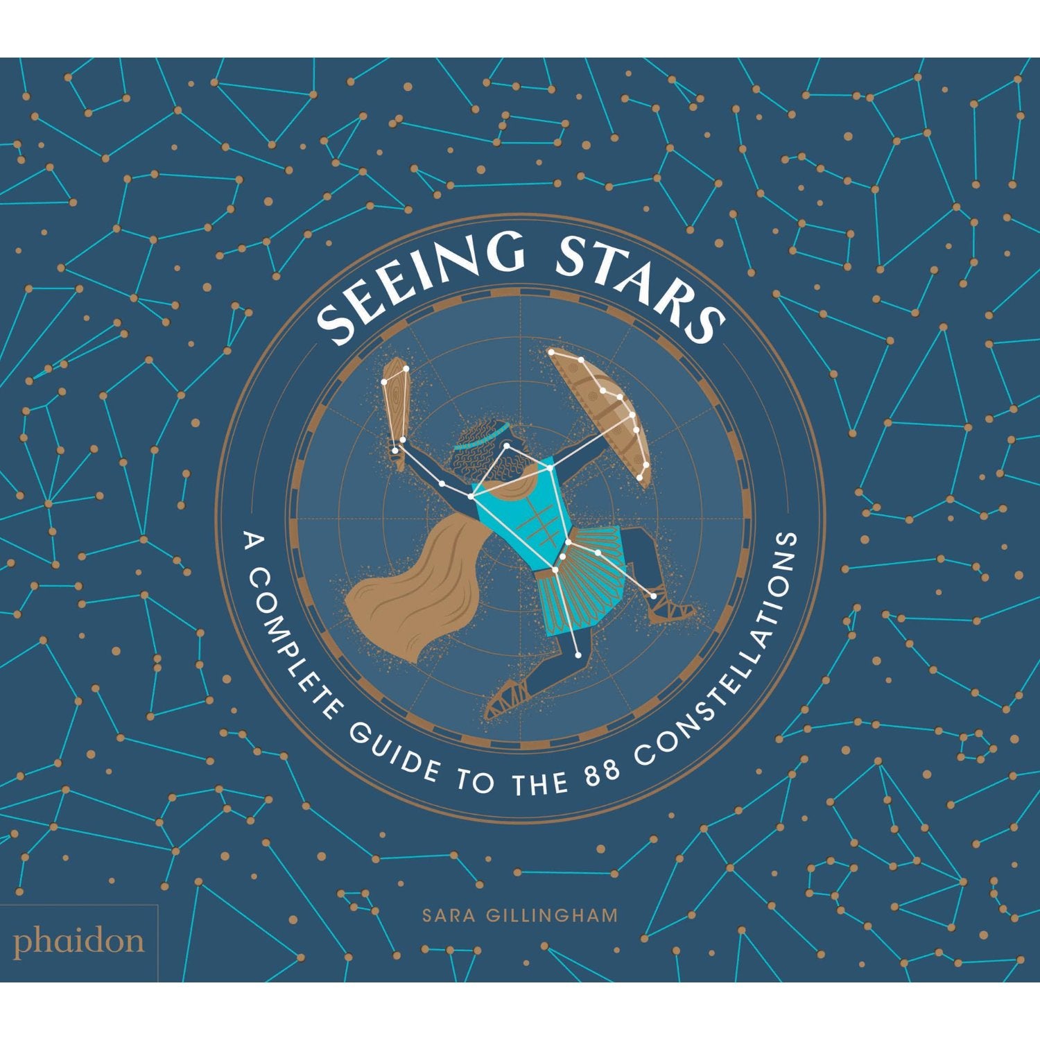Book cover of 'Seeing Stars' with star constellations on a blue background