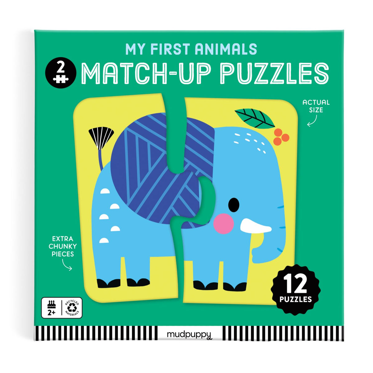 Sample pages (2) from 'My First Animals 2 Piece Match-up Puzzles' by Mudpuppy and Wendy Kendall - children's jigsaw