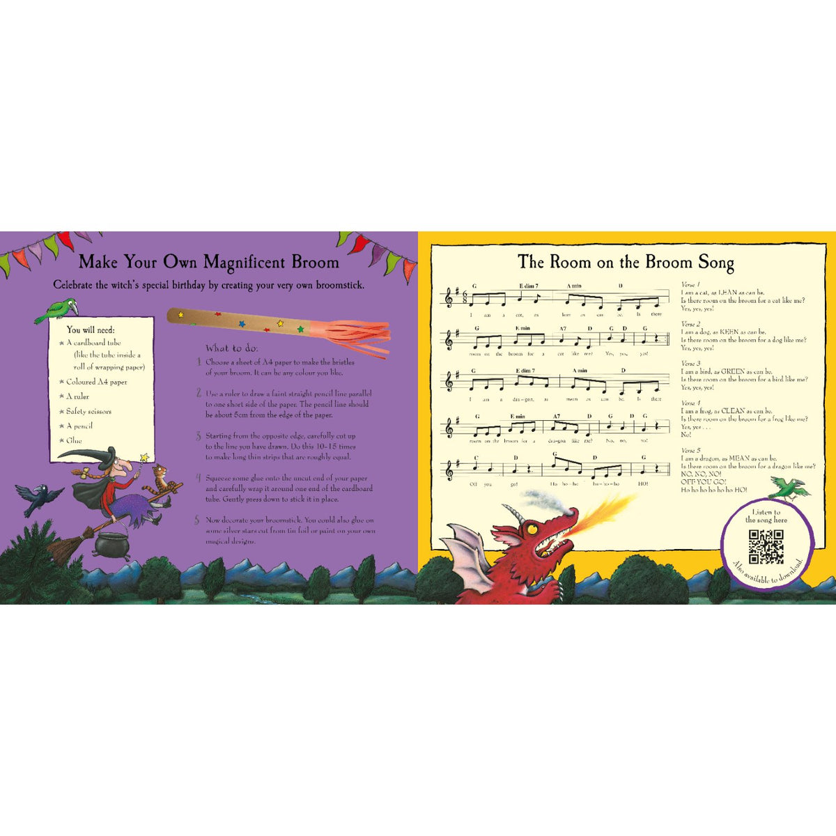 Sample pages (4) from 'Room on the Broom 25th Anniversary Editi…' by Julia Donaldson and Axel Scheffler - preschool paperback