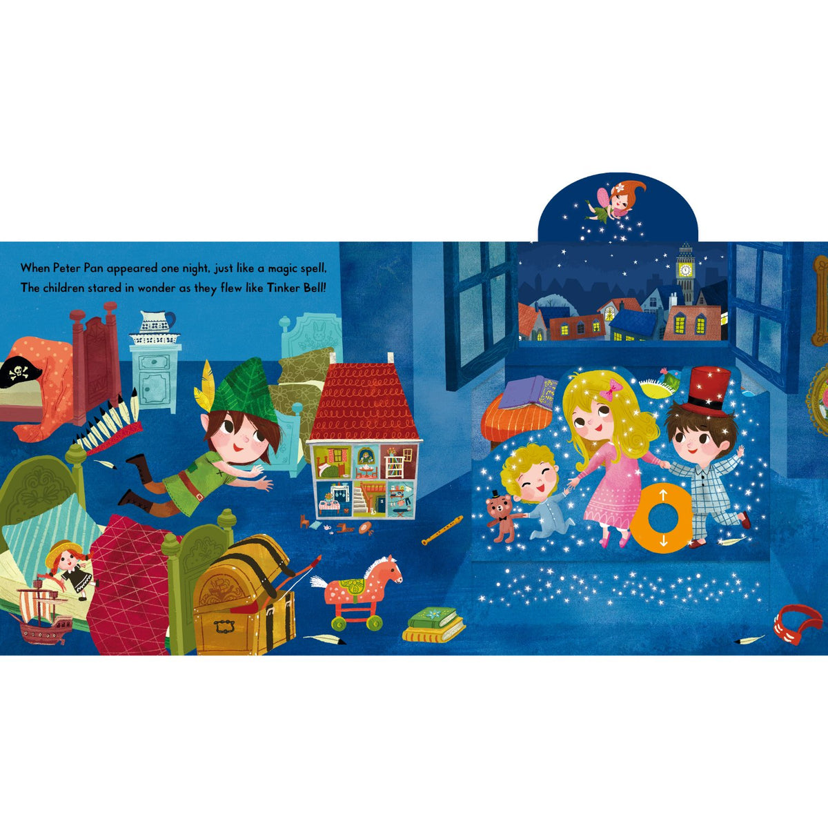 Sample pages (2) from 'Peter Pan' by Miriam Bos and Campbell Books - toddler board book