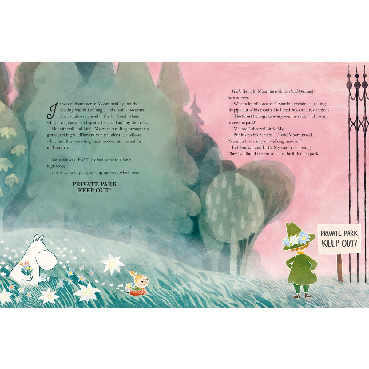 Sample pages (2) from 'Treasury of Moomin Tales' by Tove Jansson, Alex Haridi and others - preschool hardcover