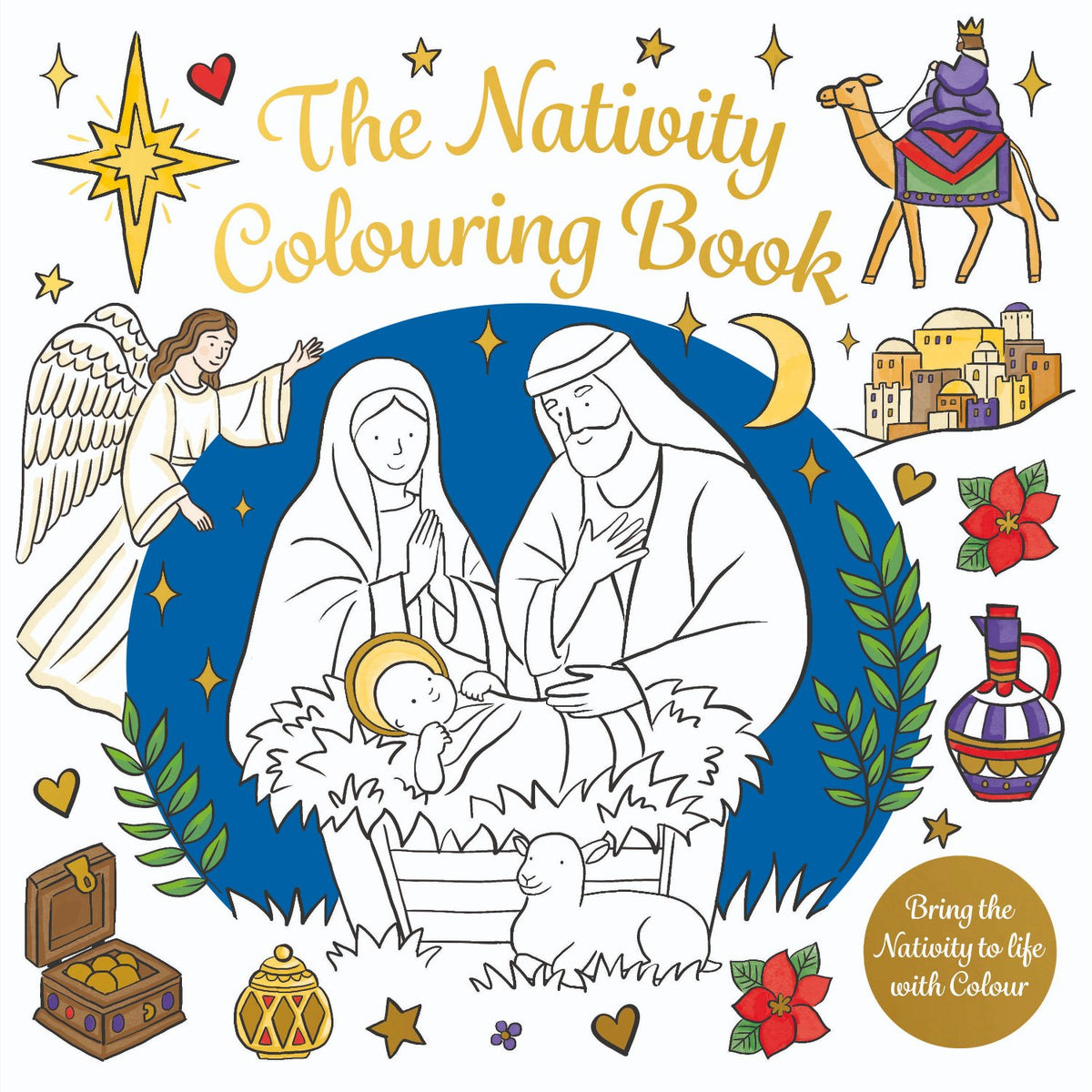 Children's paperback cover: 'Nativity Colouring Book'