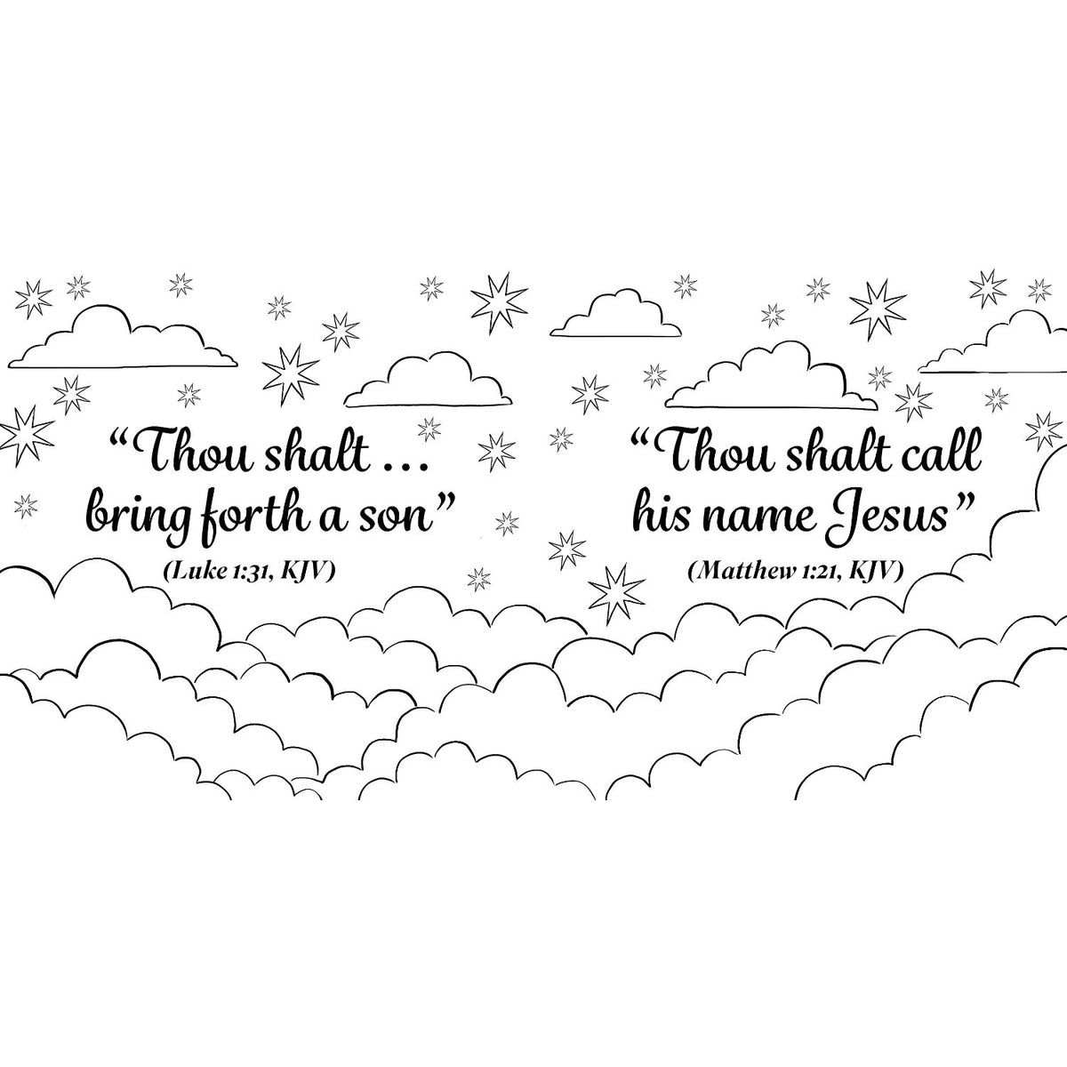 Sample pages (2) from 'Nativity Colouring Book' - children's paperback