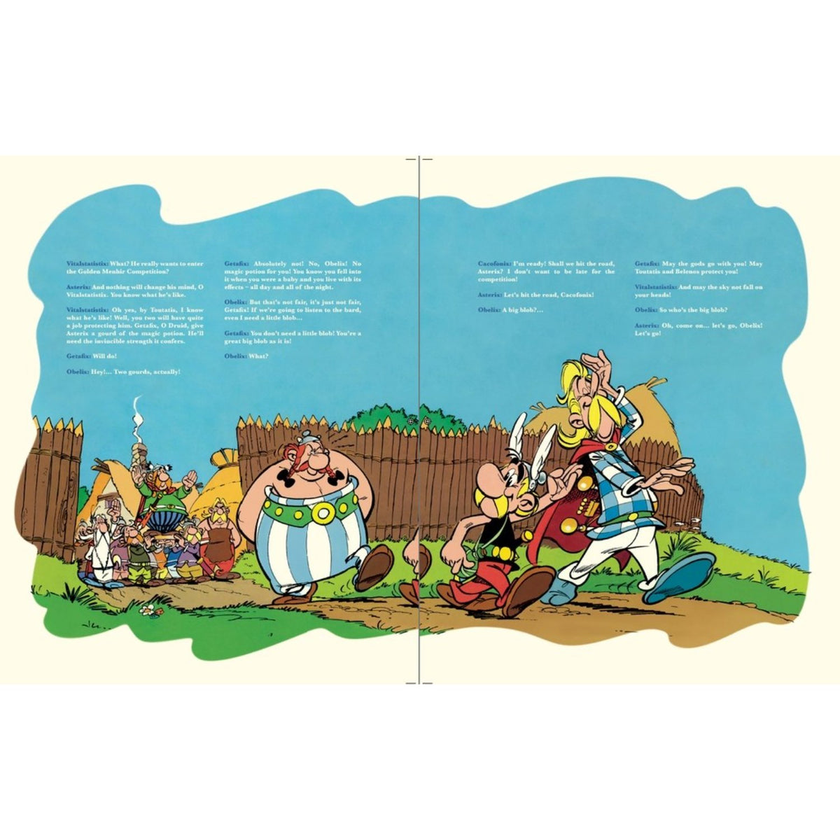 Sample pages (4) from 'Golden Menhir' by René Goscinny and Albert Uderzo - children's hardcover