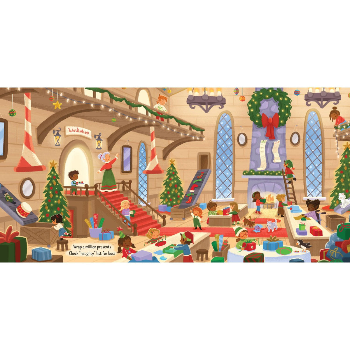 Sample pages (2) from 'Little Elf's To-Do List (A Magical Li…' by Helen Kemp Zax and Kiersten Eve Eagan - preschool hardcover